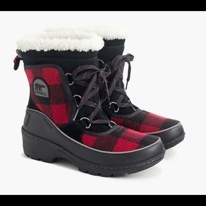 J.Crew x Sorel Tivoli III Boots Buffalo Plaid 8.5